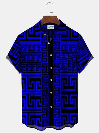  Neon Ethnic Aztec Pattern Retro Bowling Hawaiian Shirt Oversized Vacation Aloha Shirt
