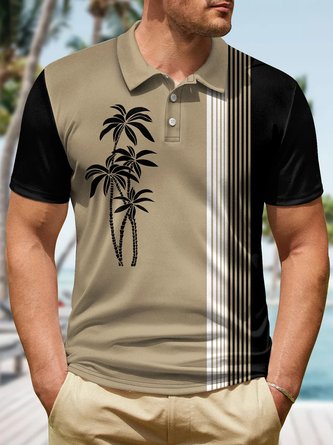 Vintage Coconut Stripe Men's Golf Polo