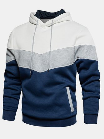 JoyMitty Men's Insulated Color Block Hoodie Long Sleeve Jacket