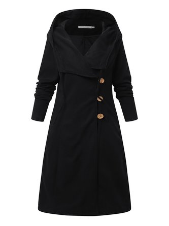Patchwork Buttoned Fit Casual Overcoat