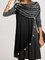 Long Sleeve Cowl Neck Layered Tie-Dyed Dresses