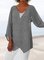 JOYMITTY Women Plain Linen Casual Long Sleeve Tops