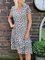 CLEARANCE Leopard V Neck Leopard Print A-Line Short Sleeve Dresses