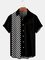 Men's 50s Vintage Bowling Shirts Rockabilly Style Lattice Button-Down Short Sleeve Top