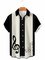 Mens Vintage Music Note Print Camp Bowling Shirts Casual Lapel Short Sleeve Hawaiian Shirts