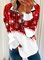 CLEARANCE Christmas Xmas Snowflake Plus Size Women Casual Printed Long Sleeve Zipper Sweatshirt
