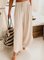 Solid Color Casual Cotton Linen Loose Trousers