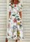 Floral Printed Casual Midi Dress for Women
