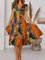 V Neck Vintage Midi Summer Dress for Women