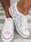 White All Season Canvas Sneakers for Women