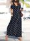 Shift Polka Dots Short Sleeve Cutout Dresses