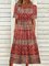 Red Short Sleeve Casual Dresses