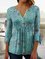 V Neck Ethnic Casual Tops
