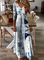 Geometric V Neck Casual Dresses