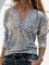 Plus size Casual Paisley Printed Loose T-Shirt