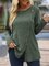Plain Crew Neck Casual Tops