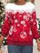 Christmas Women Long Sleeve Shift Round Neck Sweatshirt