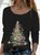 CLEARANCE Christmas Xmas Tree Casual crew neck top t-shirt female