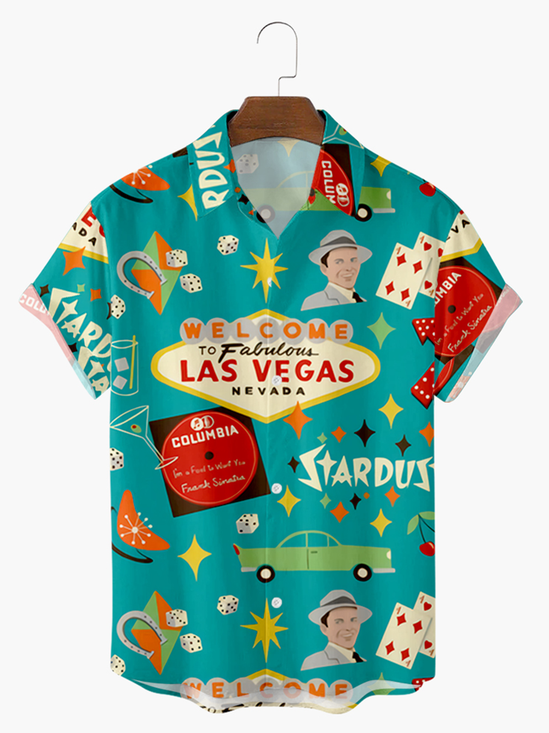 Holiday Shirt Collar Printed Shirts & Tops
