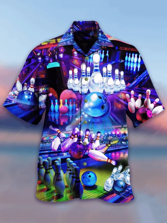 Men's Bowling Takes Balls Hawaiian Shirt