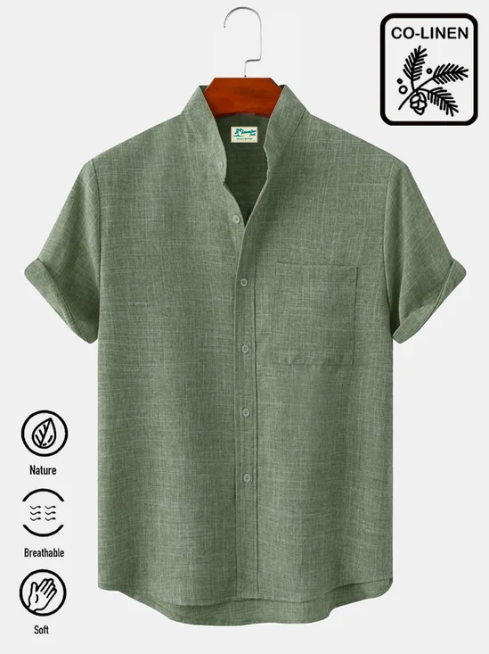 Cotton And Linen Casual Men’ Shirts