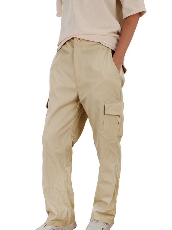 JoyMitty Basic Cargo Pants Men's Pocket Pants