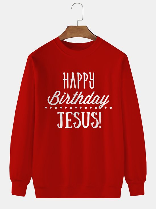 JoyMitty Christmas print round neck long sleeve sweatshirt
