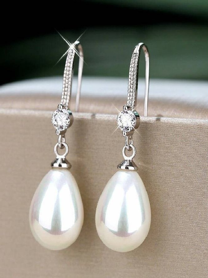 Silver Alloy Casual Earrings