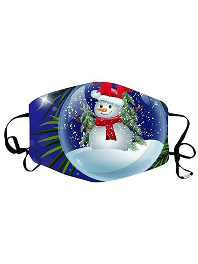 Christmas Mask Washable Adult Cloth Mask Dust Breathable Cotton Mask for Christmas Decoration