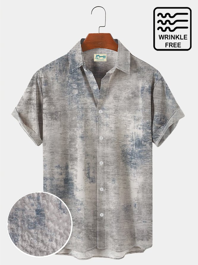 Men's Resort Hawaiian Seersucker Wrinkle Free Shirt