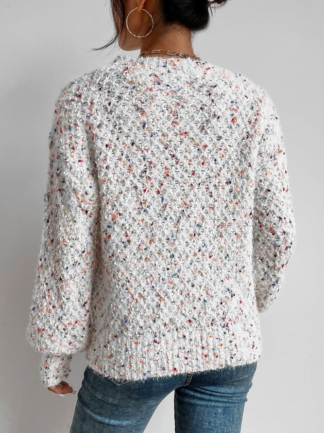 Wool/Knitting Ombre Crew Neck Sweater