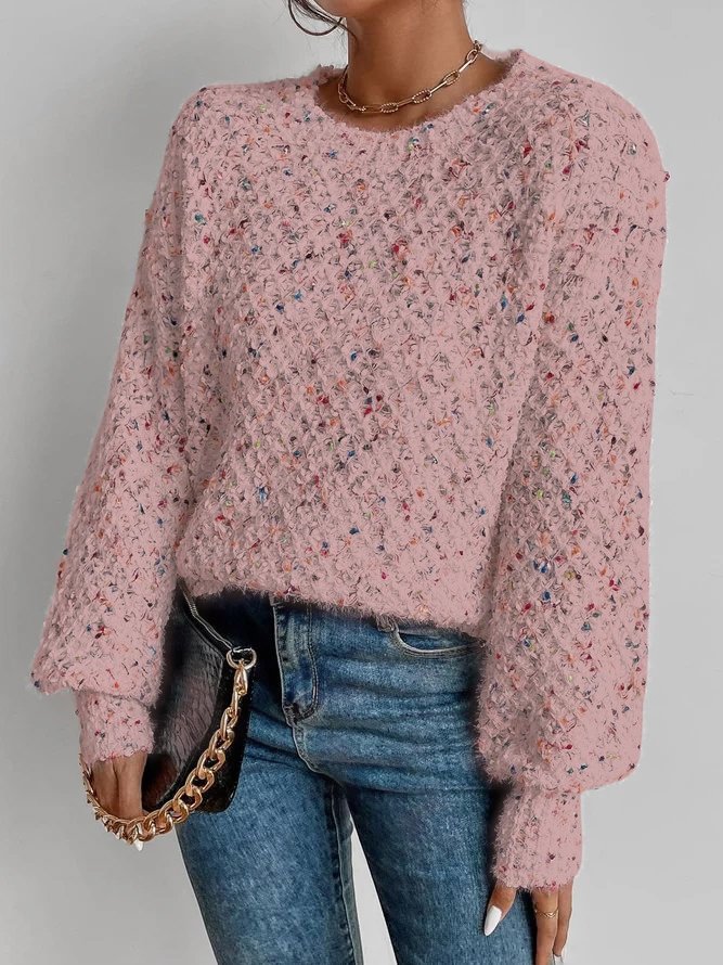 Wool/Knitting Ombre Crew Neck Sweater