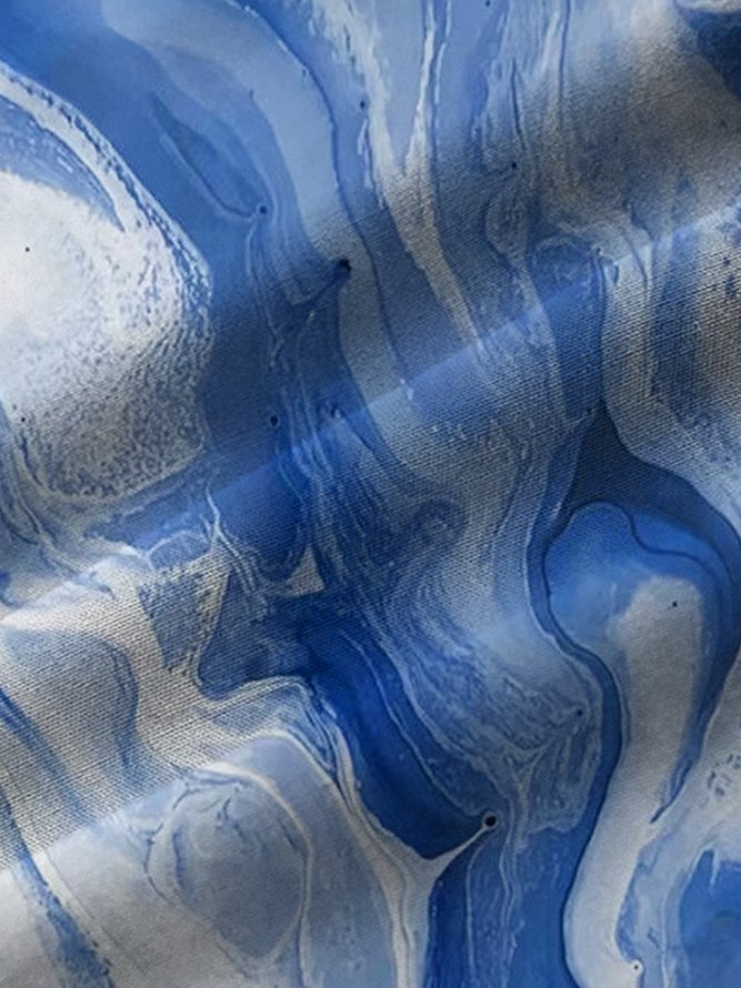 Royaura Gradient Ripple Art Men's Button Pocket Shirt