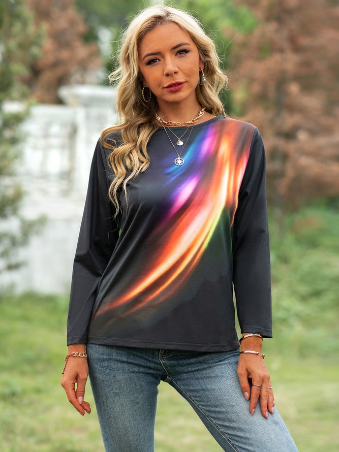 Plus size Long Sleeve Casual Shirts & Tops