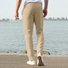 Summer New Linen Casual Casual Pants Casual Loose Pure Color Tether Elastic Waist Men's Casual Casual Pants