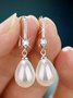 Silver Alloy Casual Earrings