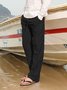 Men's Solid Linen Shift Pants