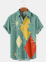 Hawaiian Retro Geometric Abstract Elements Men's Casual Short-sleeved Shirt