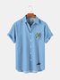 Mens Simple Coconut Tree 3D Printed Hawaiian Shirt Short-sleeved Top & Tops