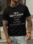 I'm A Multitasker Crew Neck Casual Short Sleeve Shirts & Tops