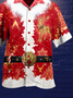 Christmas Santa Claus Costume Men's Short Sleeve Hawaiian Shirt Funny Cosplay Tops