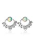 Vintage Opal Geometric Earrings