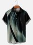 Mens Rock Wave Print Casual Breathable Short Sleeve Hawaiian Shirts