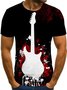 3D Guitar Print Men's T-shirt