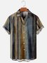 Leisure Vacation Abstract Gradient Geometric Pattern Hawaiian Style Printed Shirt Top
