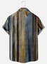 Leisure Vacation Abstract Gradient Geometric Pattern Hawaiian Style Printed Shirt Top