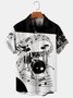 Vacation Leisure Music Element Pattern Hawaiian Style Printed Shirt Top