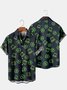 Mens St Patrick’s Day Shamrock Print Casual Breathable Short Sleeve Hawaiian Shirts