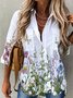 Floral Shift Long Sleeve Buttoned Shirts & Tops