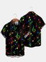 Men's Music Print Casual Short Sleeve Shirt